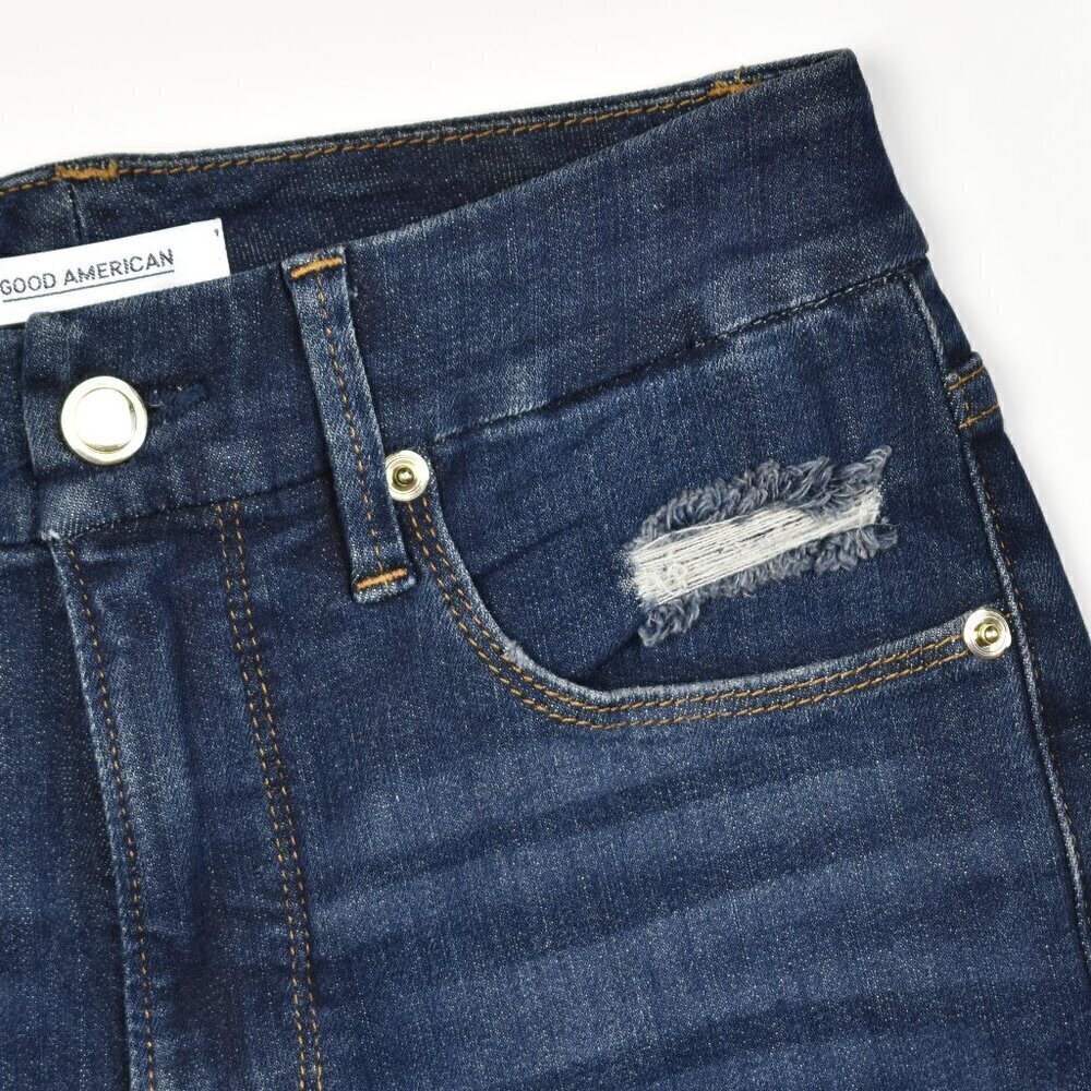 Good American Good Legs Crops Distressed Skinny Jeans 0/25 - Picture 4 of 9